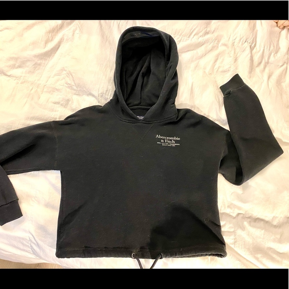 Black Abercrombie Crop Hoodie